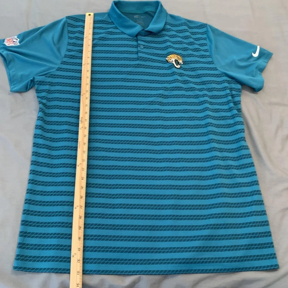 Jacksonville Jaguars Shirt Mens 2XL Blue NFL‎ Football Nike Dri Fit Polo